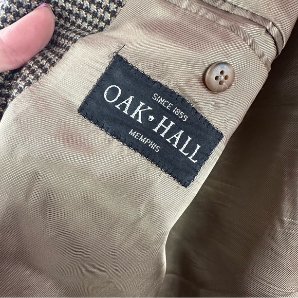 Oak Hall Men's Classic wool cashmere Blazer jacket sz 46L tall classic - Picture 3 of 9